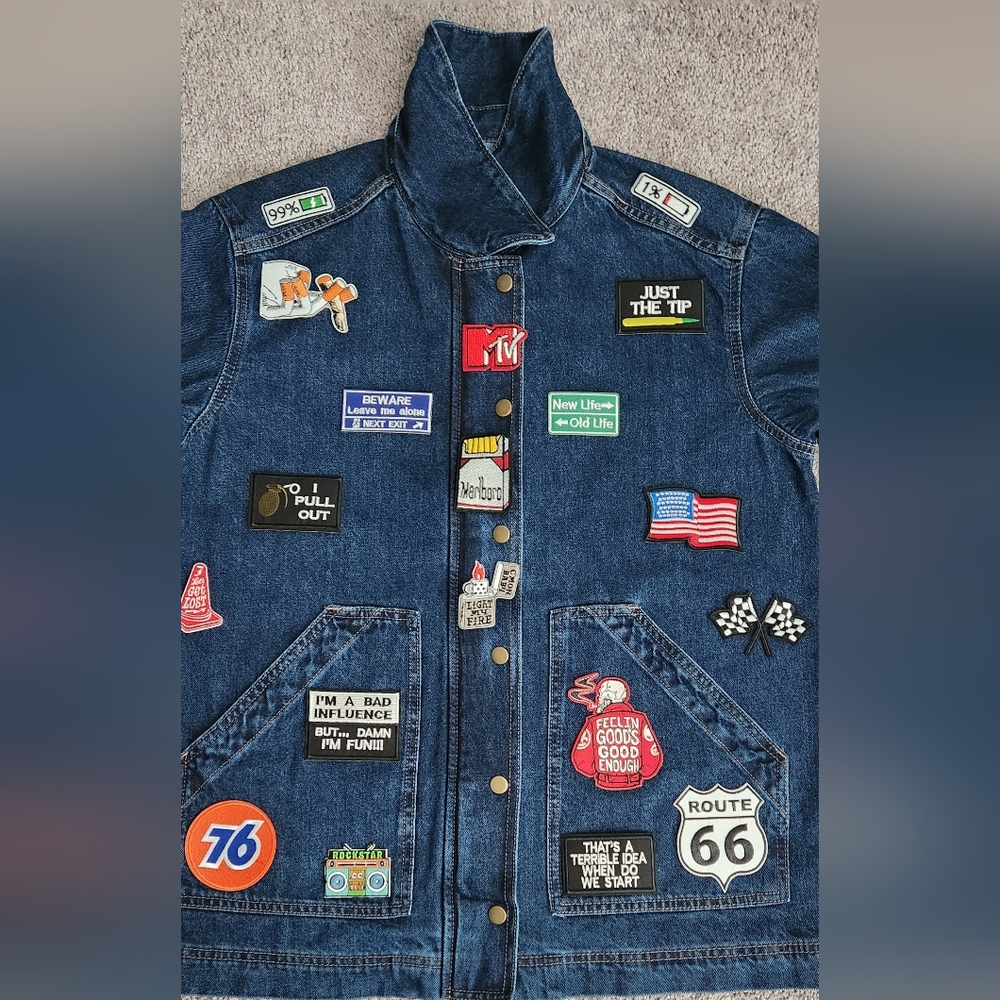 Custom jean patchwork jacket - Picture 15 of 16